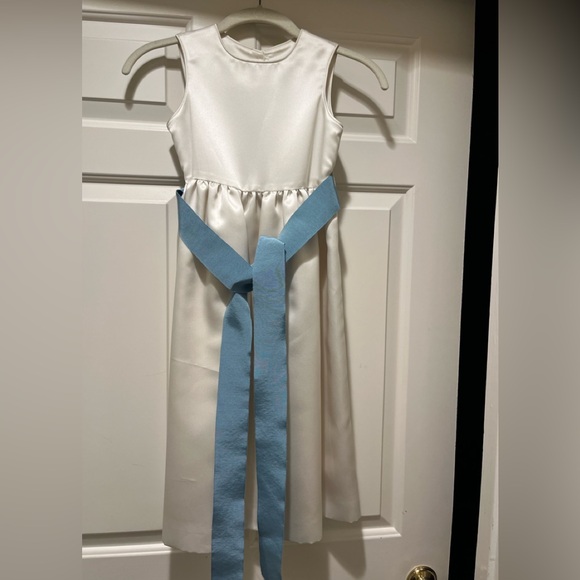 KIDS flower girl/ first communion duchess ivory silk dress size